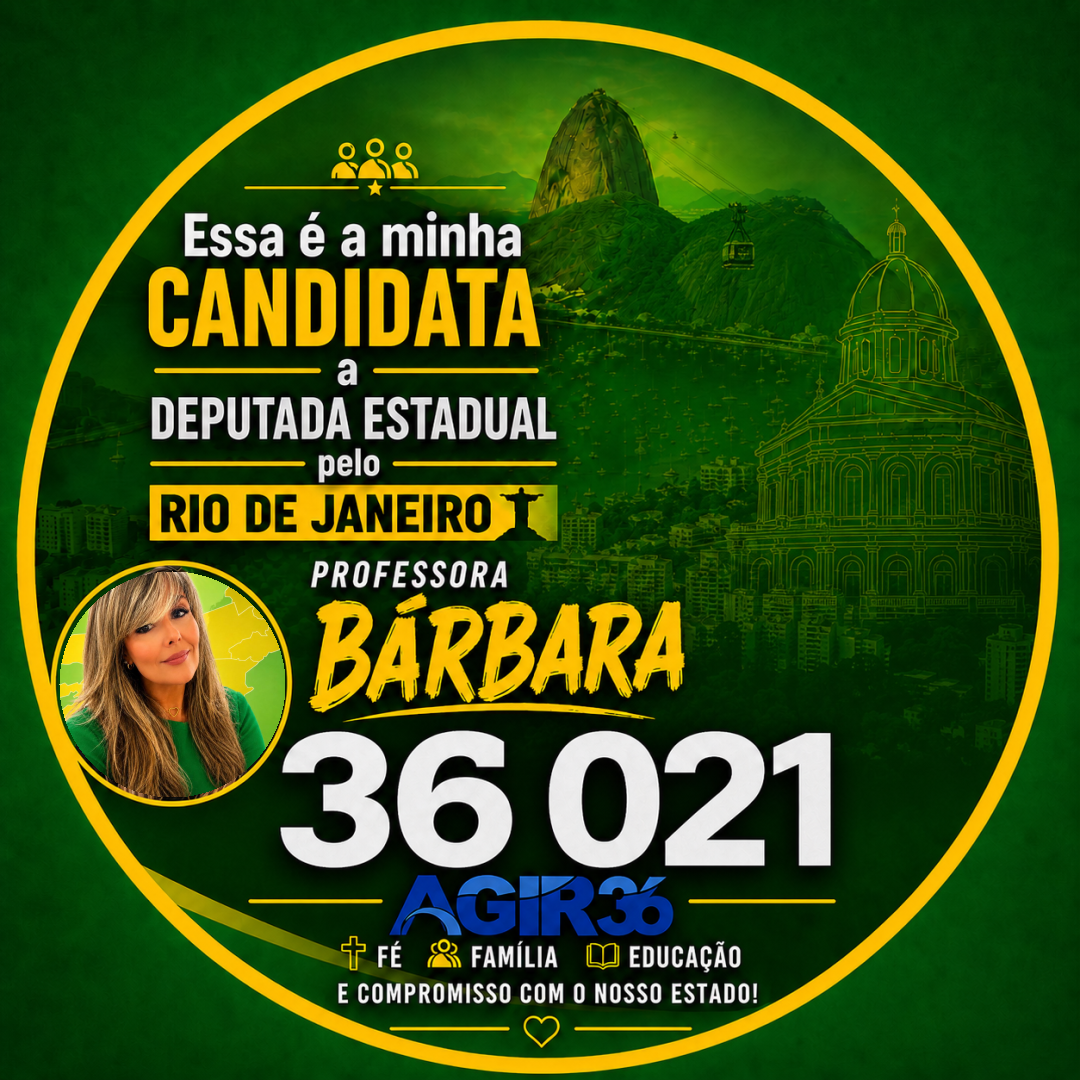 Template oficial da campanha Professora Bárbara